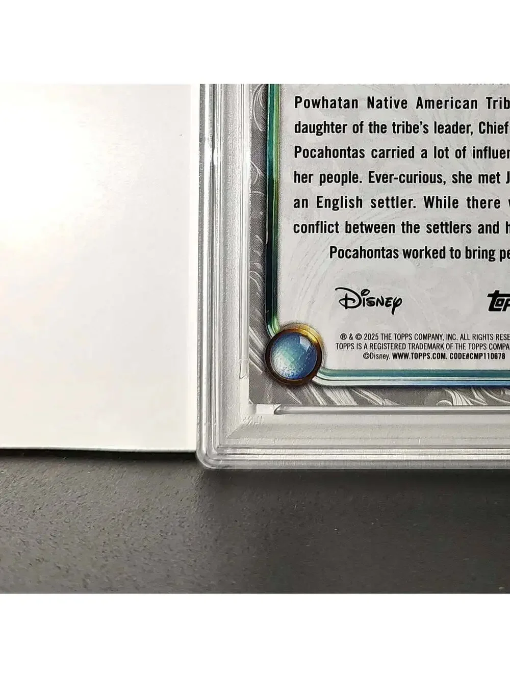 Pocahontas 2025 Topps Disney Wonder #54 Winter Variant Card Pocahontas PSA 9